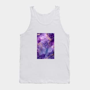 Mint purple gold marble texture pattern 2 Tank Top